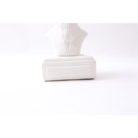Brahms, Willis Music, German Composer, Porcelain, Bust, White, Paperweight - Picture 4 of 4